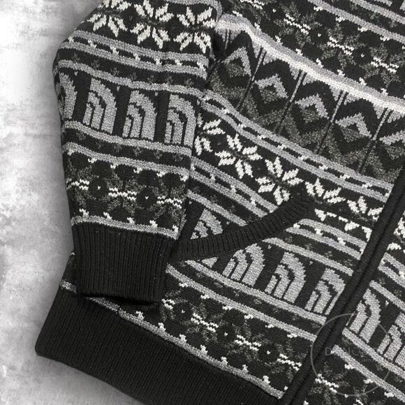 Supreme x The North Face Wool Fair Isle Full Zip Up Hooded Sweater FW22 Medium - Picture 4 of 11